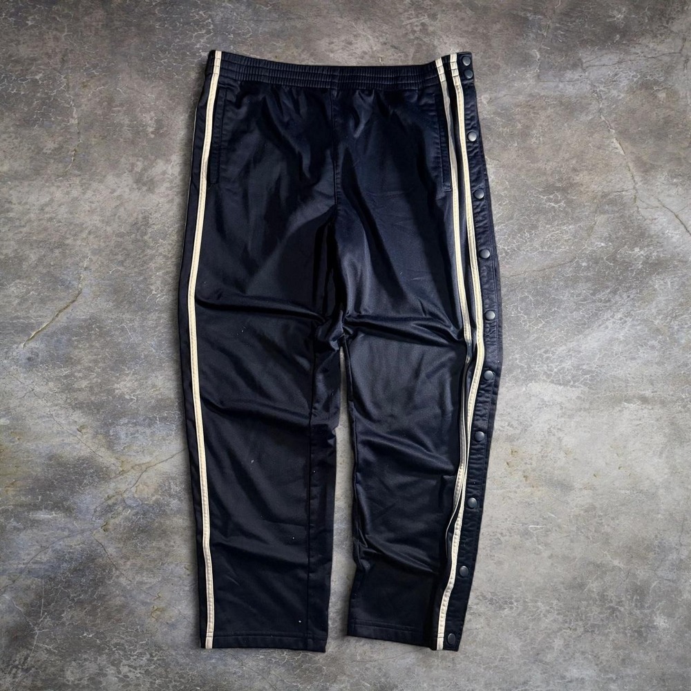 Vintage C&B Sport Navy Tearaway Snap Track Pants Mens Small Y2K Wide Leg